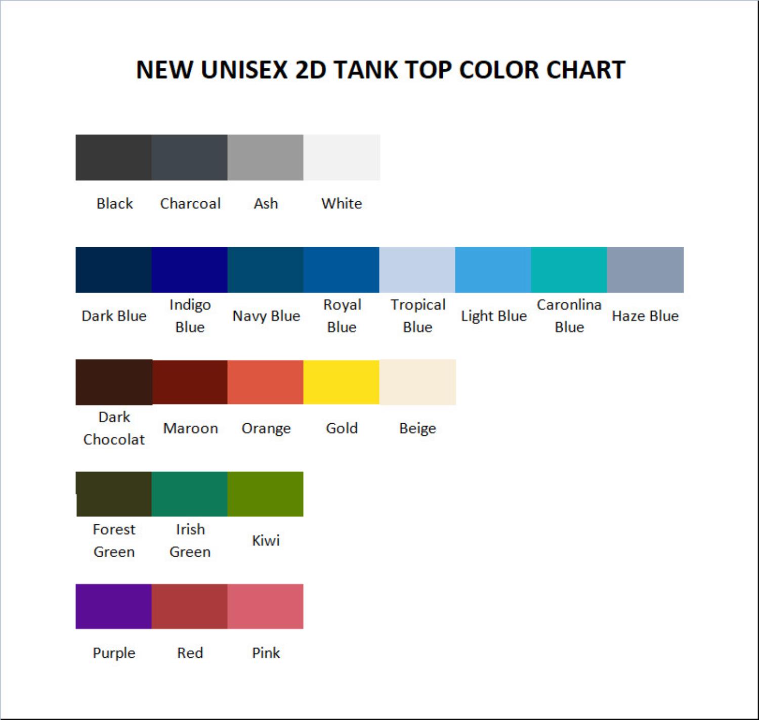 tank top color chart - Delicious In Dungeon Merchandise