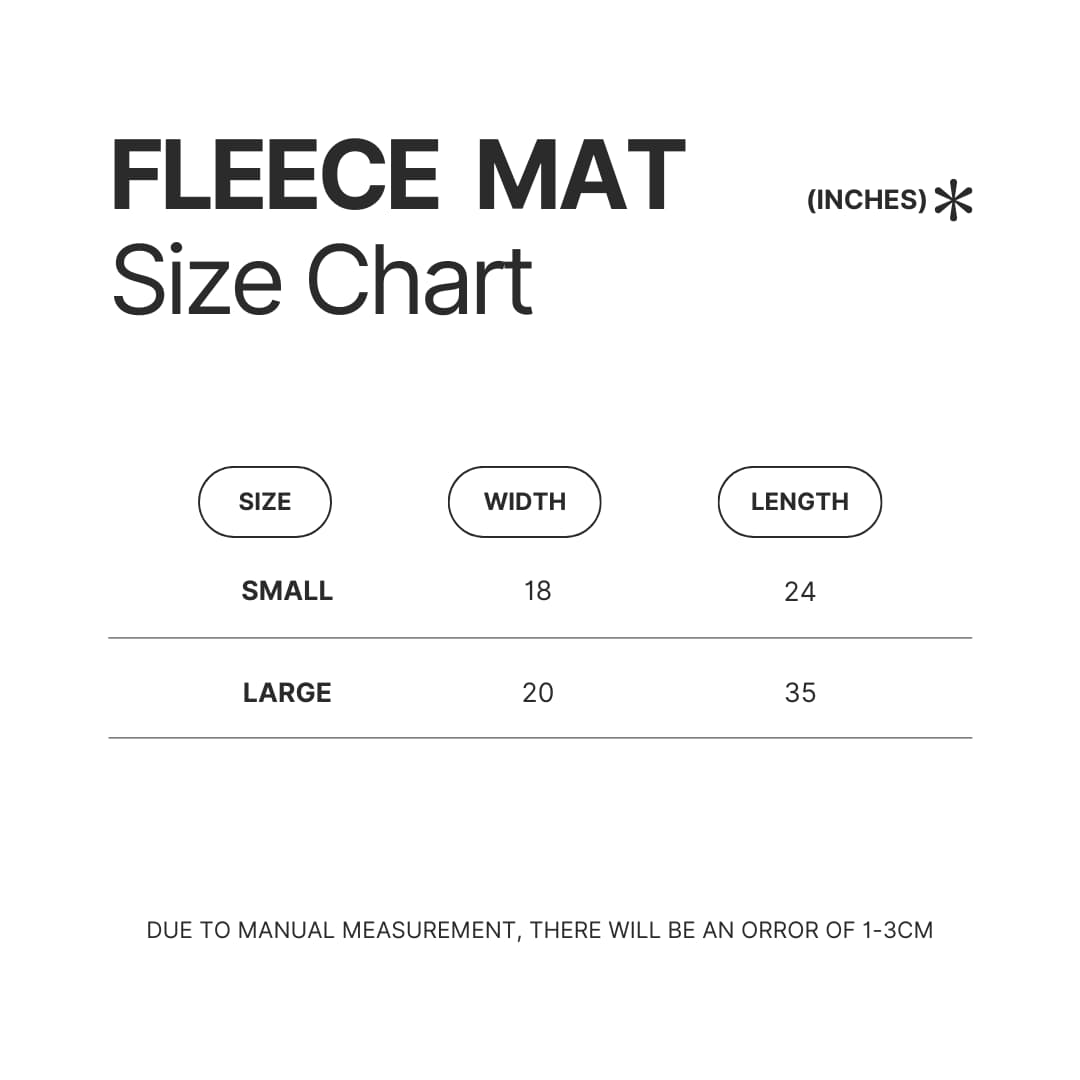 Fleece Mat Size Chart - Delicious In Dungeon Merchandise