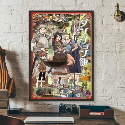 Anime Delicious In Dungeon Vintage  Wall Art