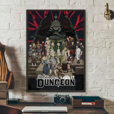 Anime Delicious In Dungeon Retro Wall Art