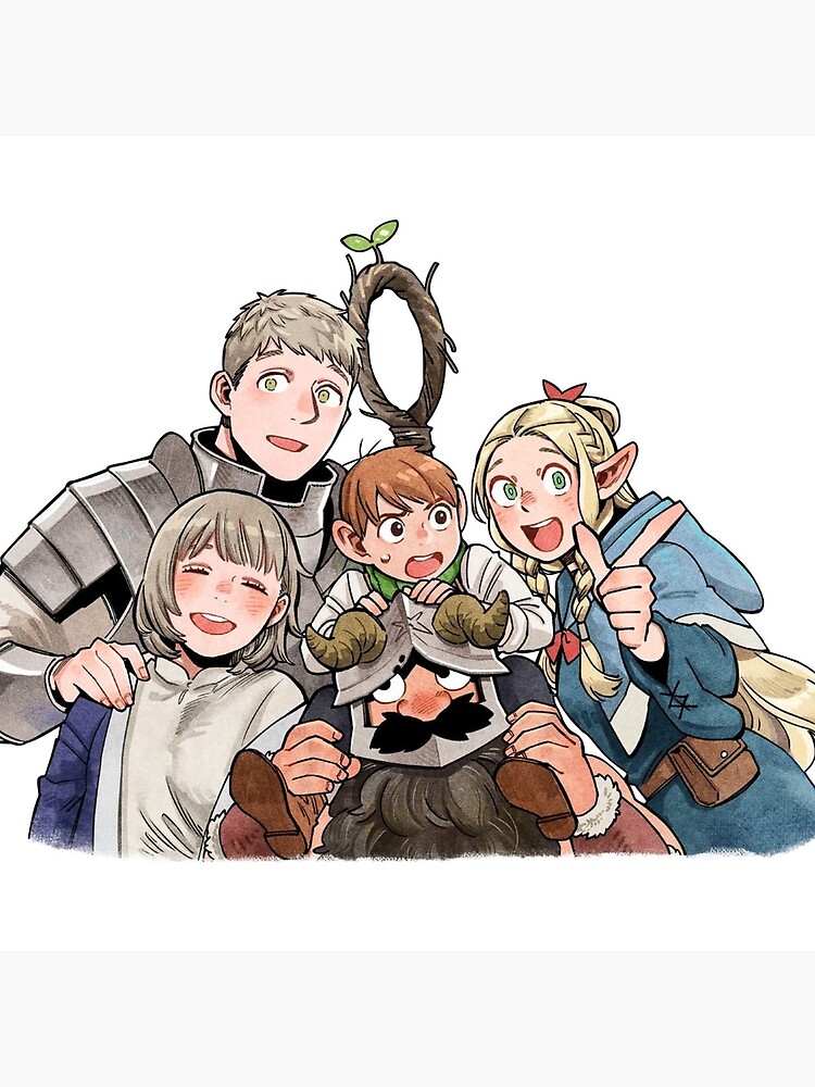 Delicious In Dungeon Characters Cute Throw Pillow - Image 2