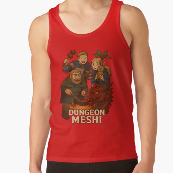 Delicious In Dungeon Meshis Anime Tank Top - Image 4