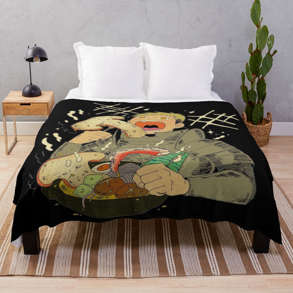 Laios Touden Delicious In Dungeon Throw Blanket