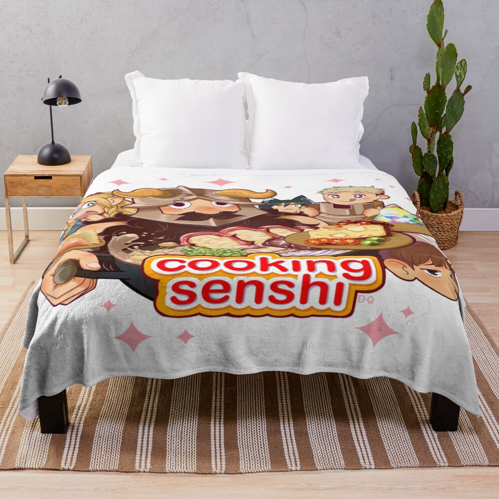 Delicious In Dungeon Cooking Senshi Throw Blanket