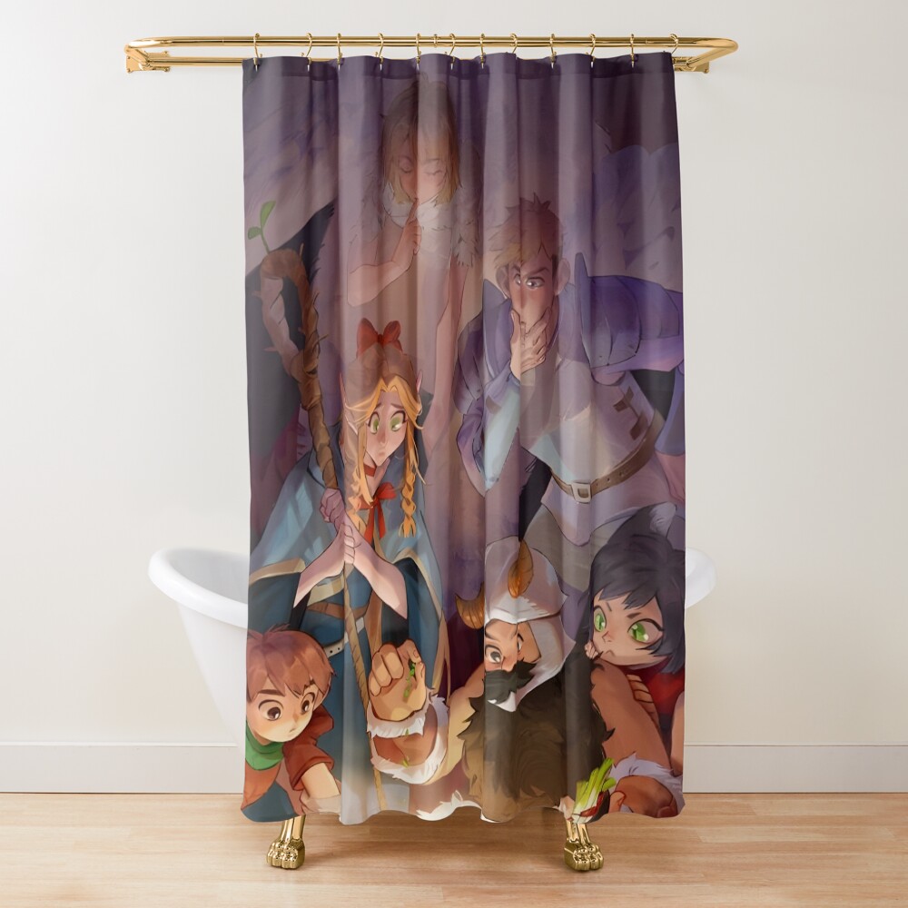 Delicious In Dungeon Characters Shower Curtain