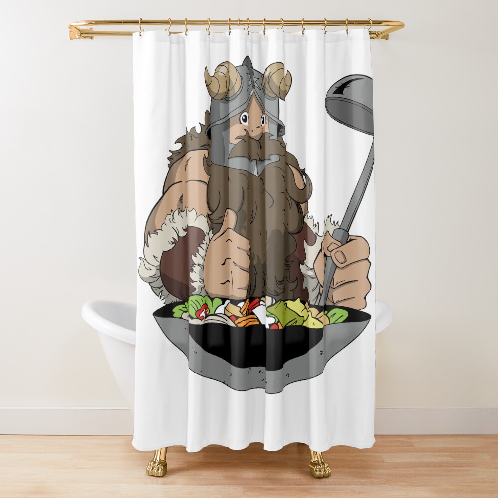 Delicious In Dungeon Cooking With Senshi Shower Curtain