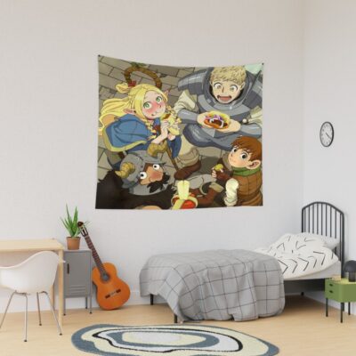 Anime Delicious In Dungeon Colorfull Tapestry
