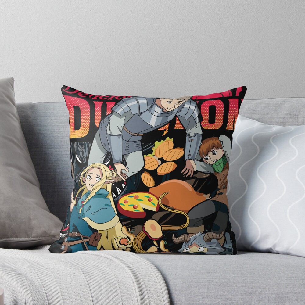 Anime Delicious In Dungeon Wonderfull Throw Pillow