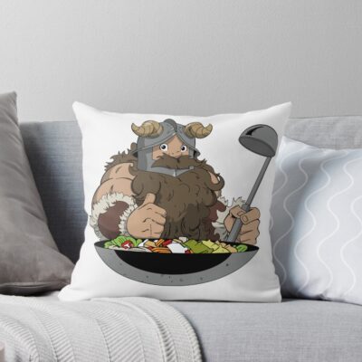 Delicious In Dungeon Cooking With Senshi Throw Pillow