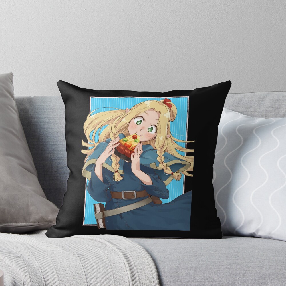 Hot Anime Delicious In Dungeon Marcille Throw Pillow