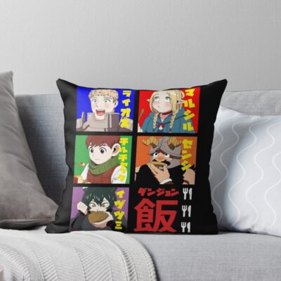 Delicious In Dungeon Laios Party Feast Throw Pillow